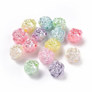 Acrylic 12mm Flower Beads