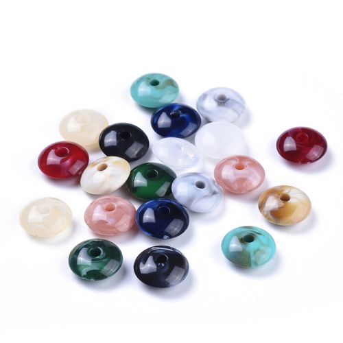 Acrylic Imitation Gemstone Rondelle Bead