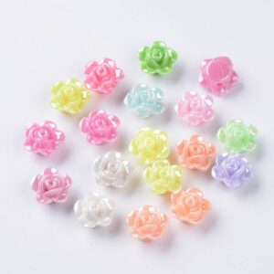Acrylic Flat Back Flower Bead