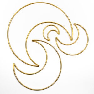 Metal Wire Moon Frame - Gold