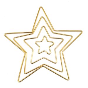 Metal Wire Star Frame - Gold