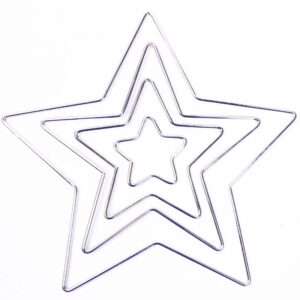 Metal Wire Star Frame - Silver
