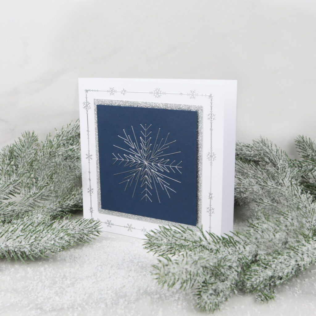 Snowflake Prick and Stitch card making workshop at Riverside Beads in Market Deeping
