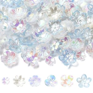 Acrylic Mixed Flower Bead Cap Collection