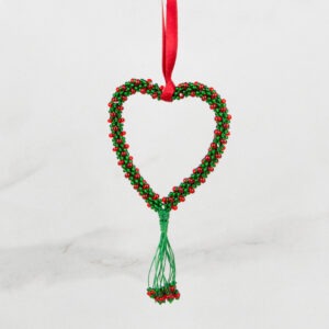 Beaded Kumihimo heart decoration workshop at Riverside Beads in Market Deeping