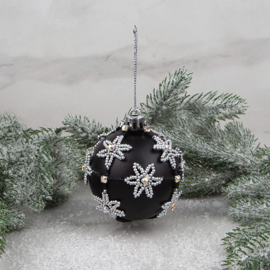 Christmas Netted Star Bauble bead weaving workshop at Riverside Beads in Market Deeping