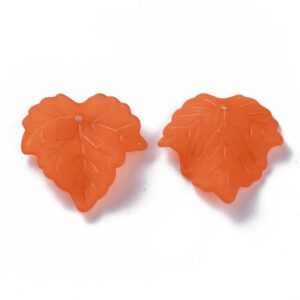 Lucite leaf - orange