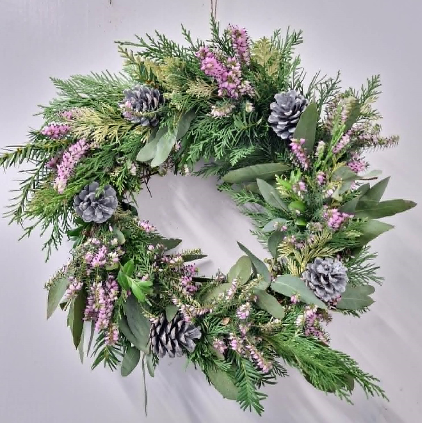 Luxury Christmas wreath workshop at Molecey Mill in West Deeping