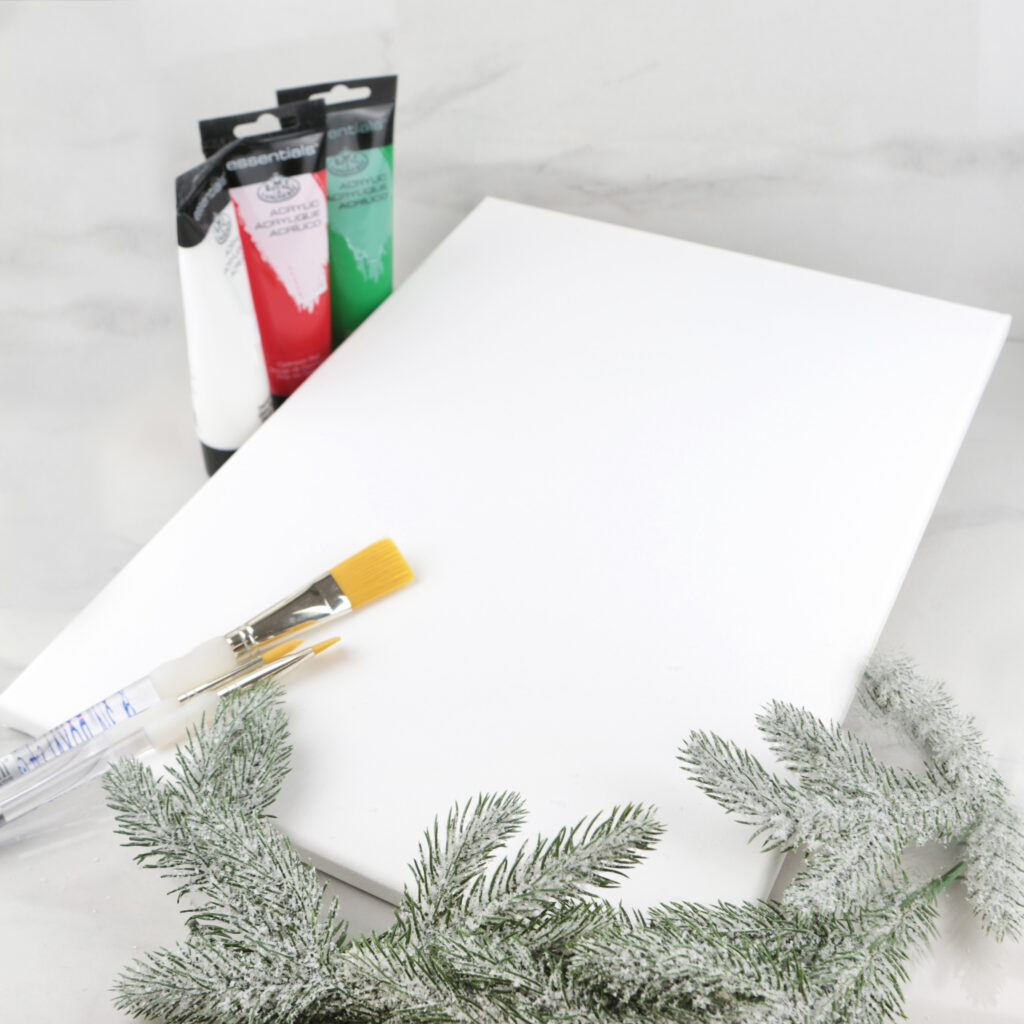 Paint Your Own Christmas Scene Workshop with acrylic painting at Riverside Beads & Crafts, Market Deeping
