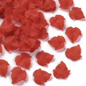Lucite leaf - red