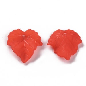 Lucite leaf - red