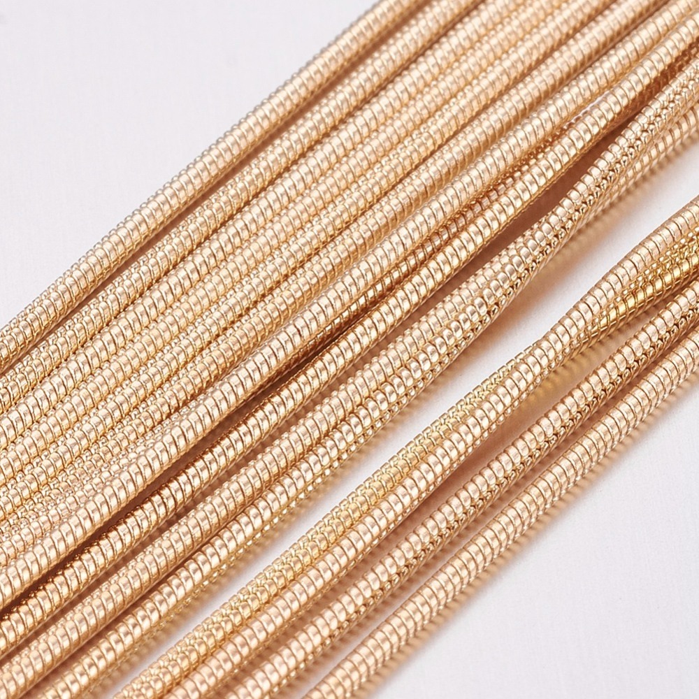 CH74 1mm Golden Round Snake Chain