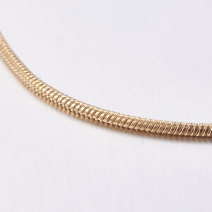 CH74 1mm Golden Round Snake Chain