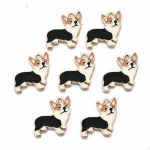 Enamel Corgi Dog Charm