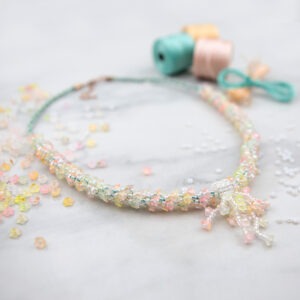 Riverside Bead Box 70 7 Strand Flower Braiding jewellery making kit with exclusive braiding disk and floral beads