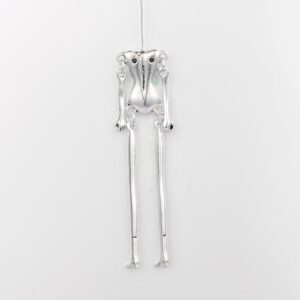 Silver beadable doll frame with articulated arms and legs for bead weaving and beaded character projects