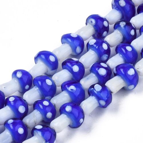 Glass Lamp work Toadstool Beads - Image 4