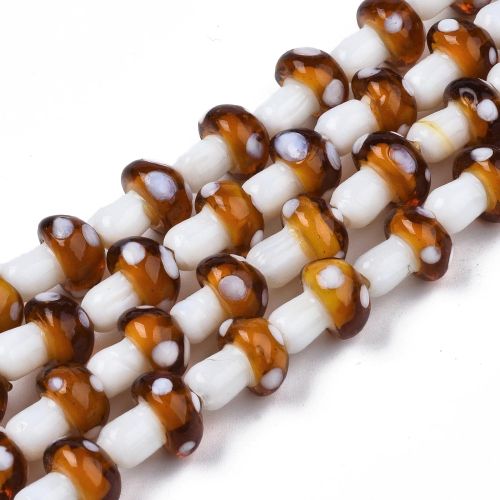 Glass Lamp work Toadstool Beads - Image 6