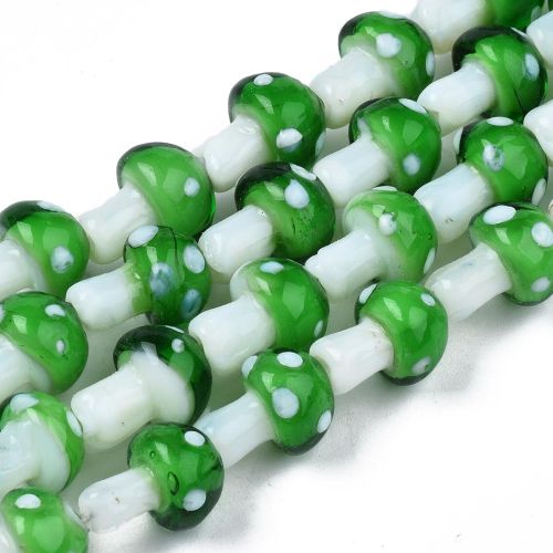 Glass Lamp work Toadstool Beads - Image 5