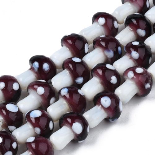 Glass Lamp work Toadstool Beads - Image 3
