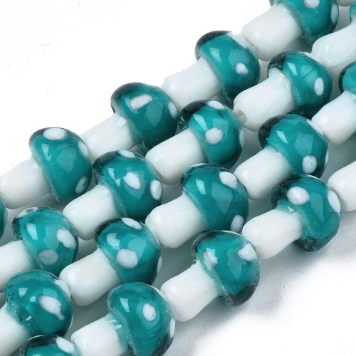 Glass Lamp work Toadstool Beads - Image 2