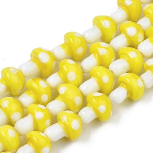 Glass Lamp work Toadstool Beads - Image 9