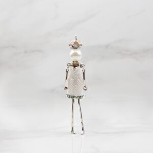 Snow Queen Lizzy bead weaving doll kit with elegant beaded dress from Riverside Beads