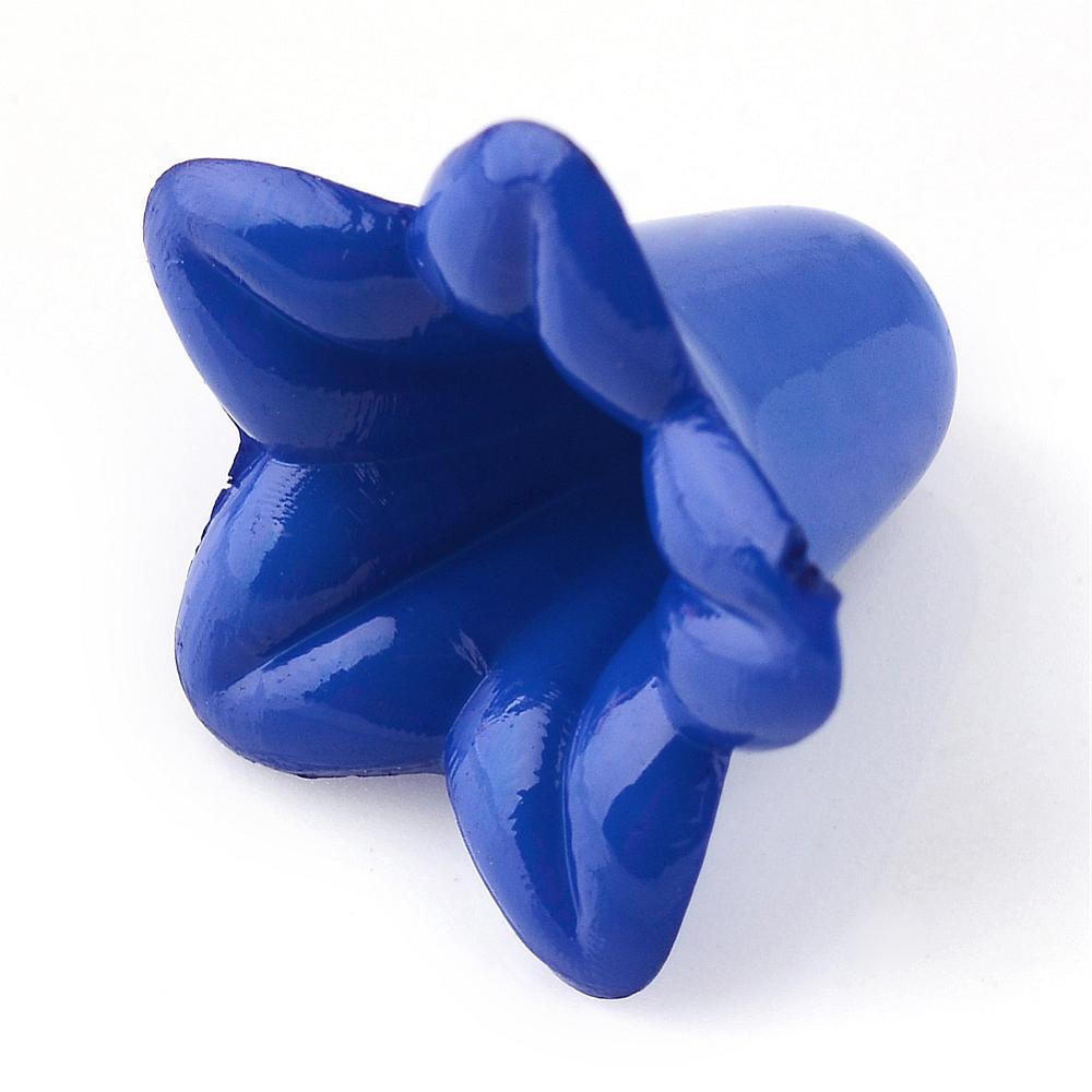 LUC59 Solid Blue Lucite Flower