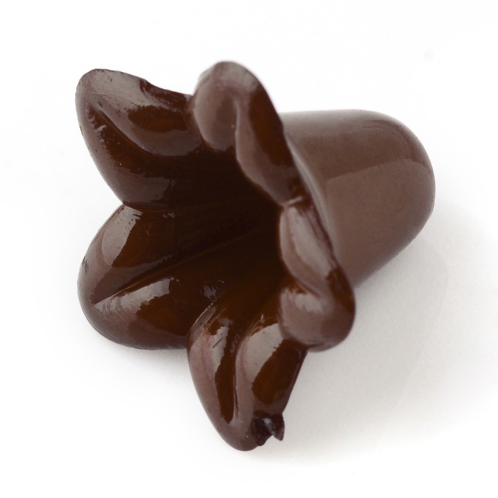 LUC59 Solid Brown Lucite Flower
