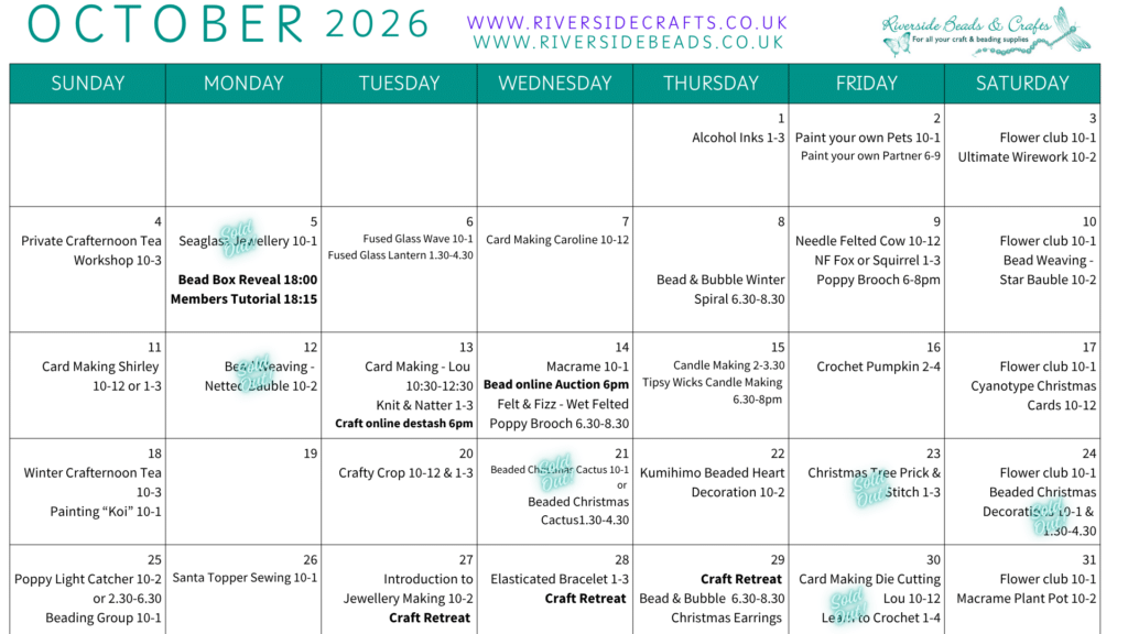 OCTOBER WORKSHOP 2026