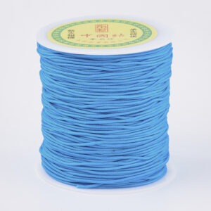 Sky blue macramé cord in 0.6mm and 1.5mm for Shamballa bracelets, kumihimo, knotting and jewellery making