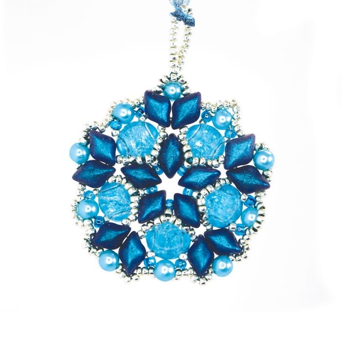 Riverside Bead Box #72 - Glimmers Snowflake Ornament - Image 2